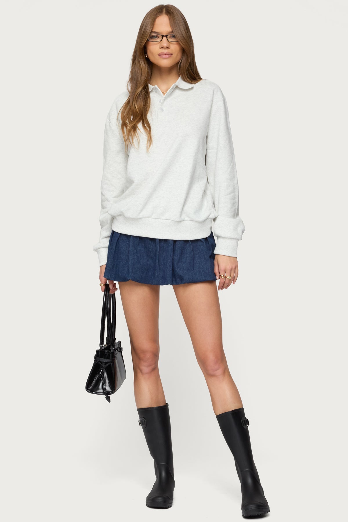 Scholar Oversized Polo Sweatshirt