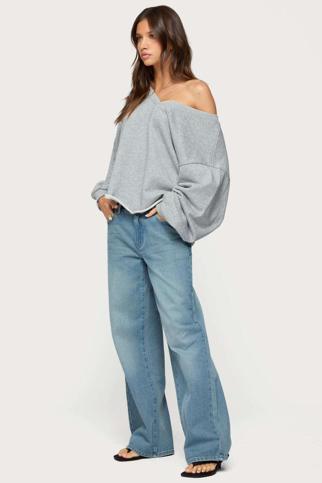 Winfred Oversized V Neck Sweatshirt