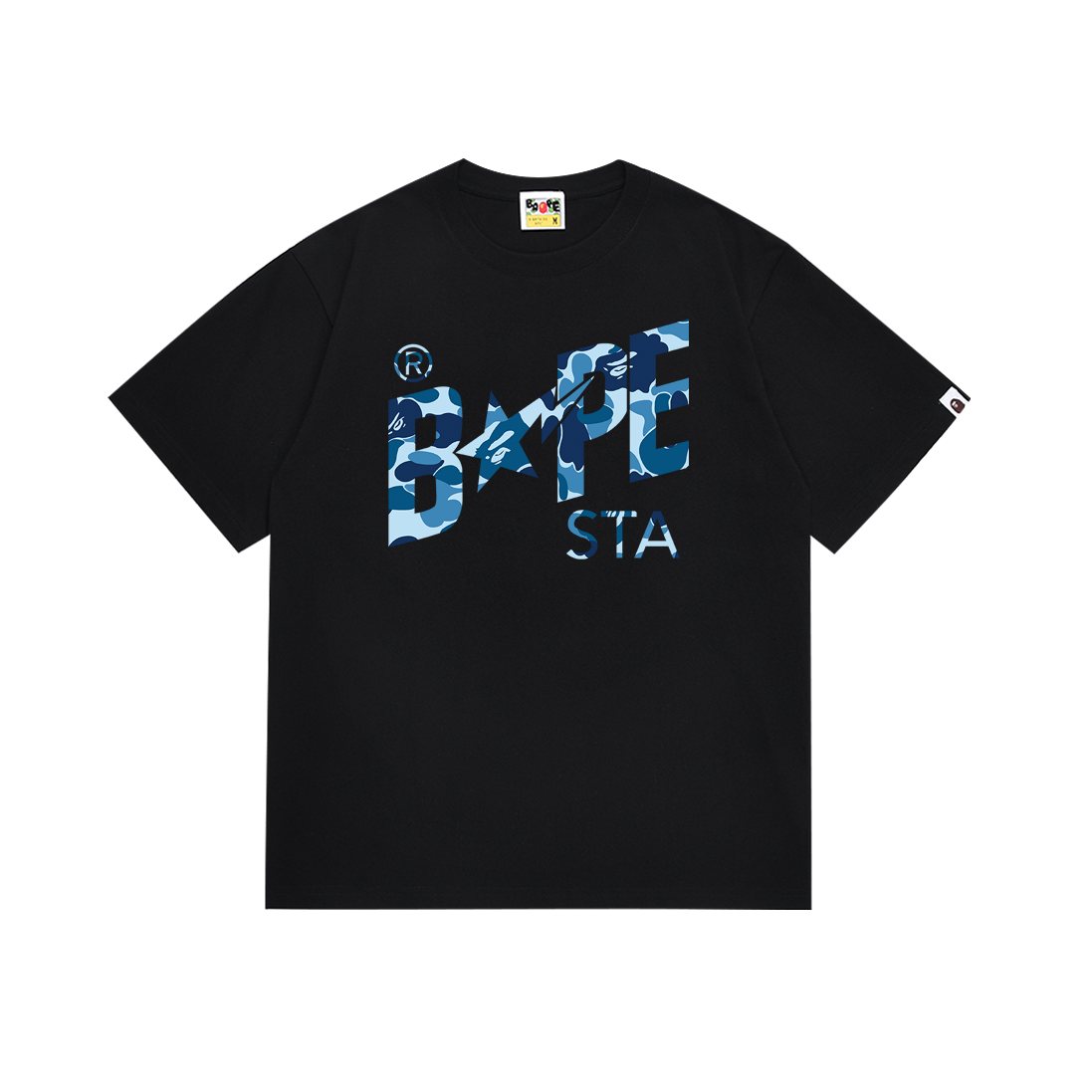 BAPE Blue Camo Star Graphic T-Shirt
