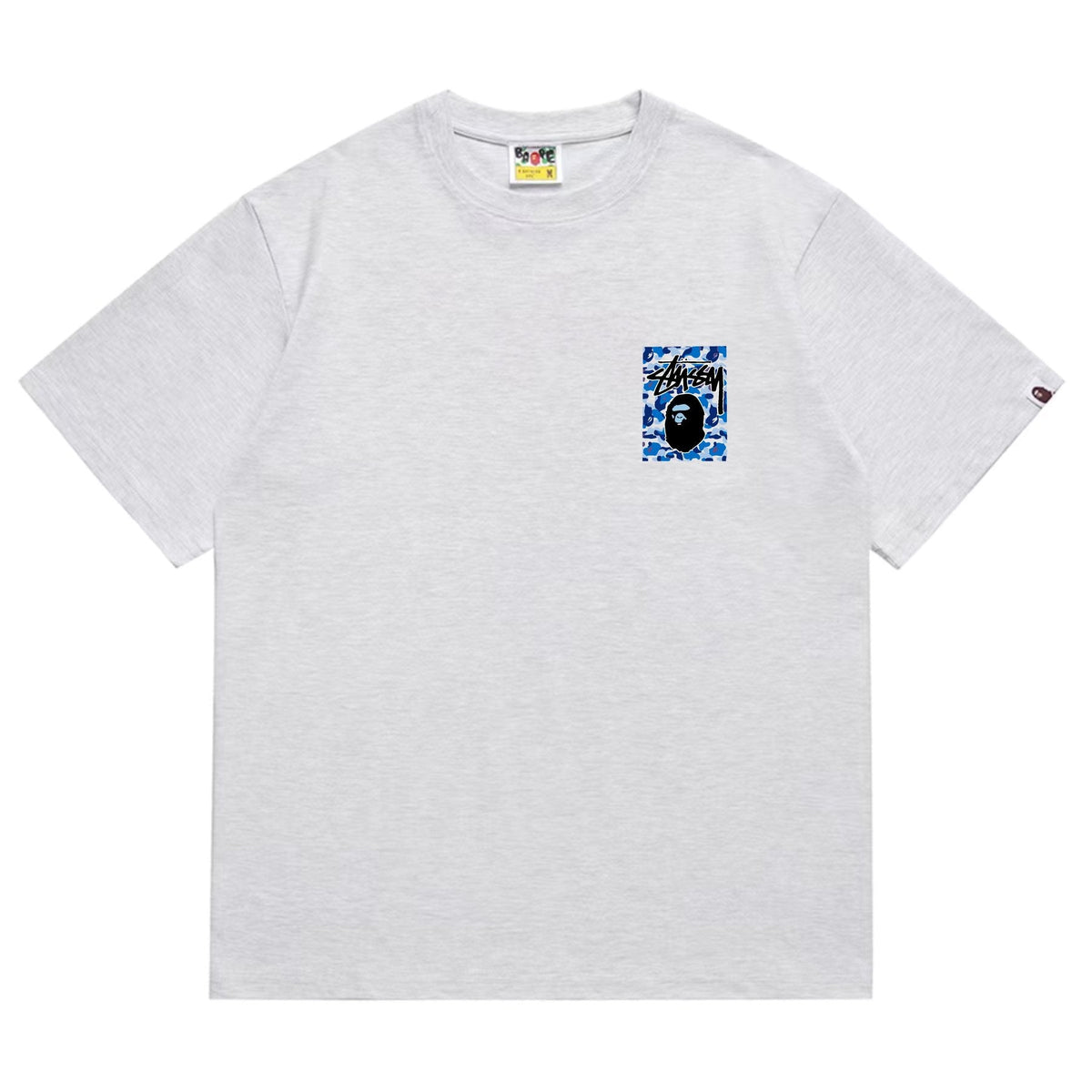 BAPE Blue Camo Black Ape Graphic T-Shirt
