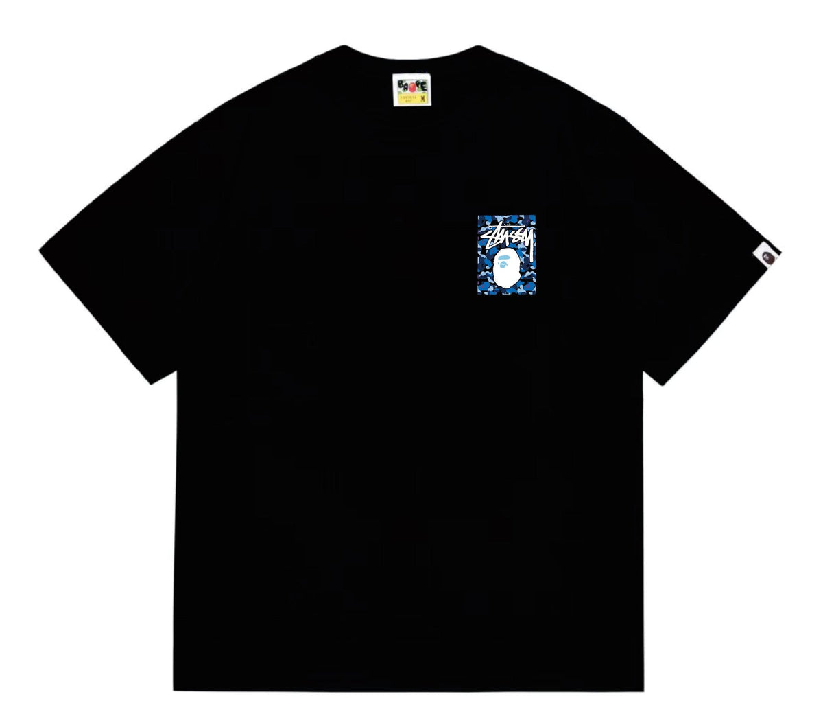 BAPE Blue Camo Ape Graphic T-Shirt