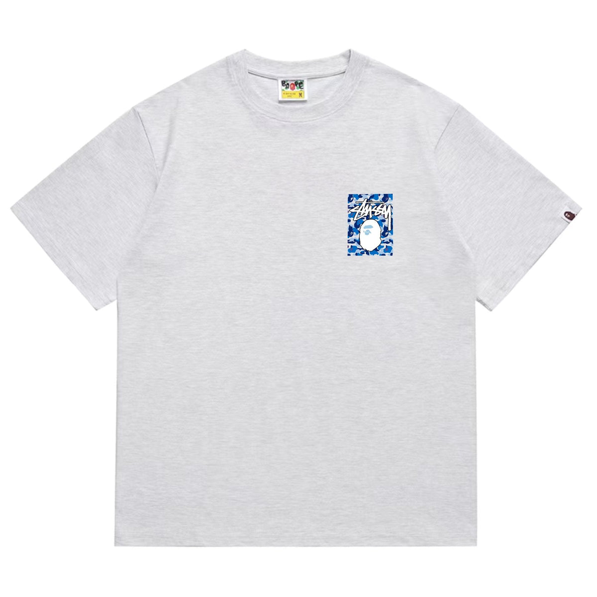 BAPE Blue Camo Ape Graphic T-Shirt