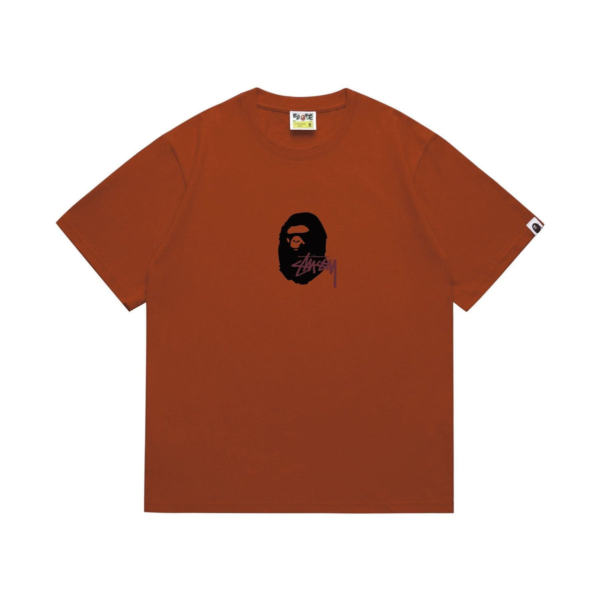 BAPE Burgundy Ape Wordmark Graphic T-Shirt