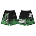 ASAALL Black Multicolor Graphic Shorts