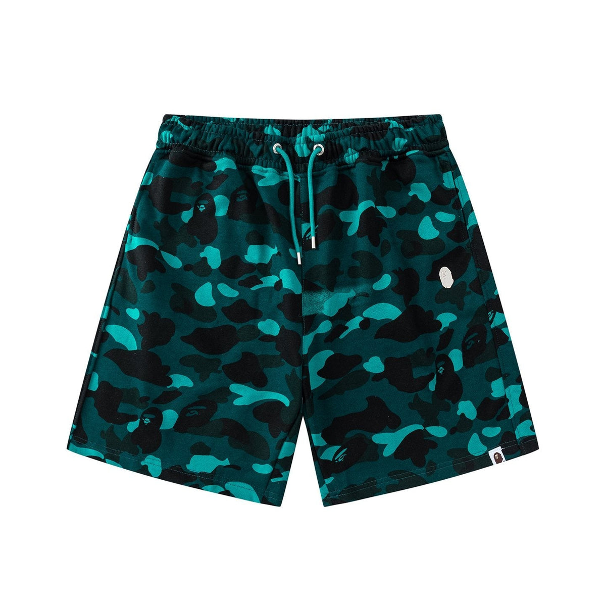 BAPE Camouflage Ape-Head Graphic Shorts
