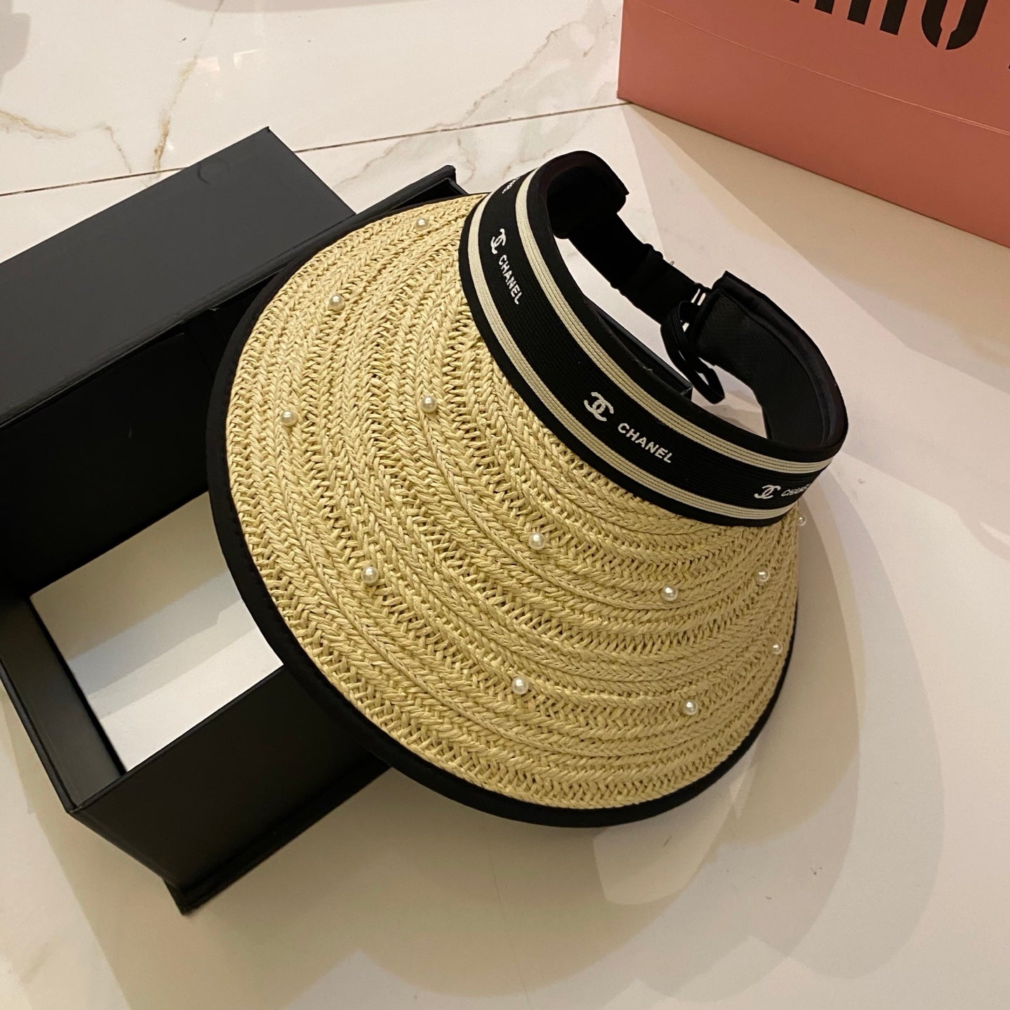 Chanel Pearl Open-Top Hat