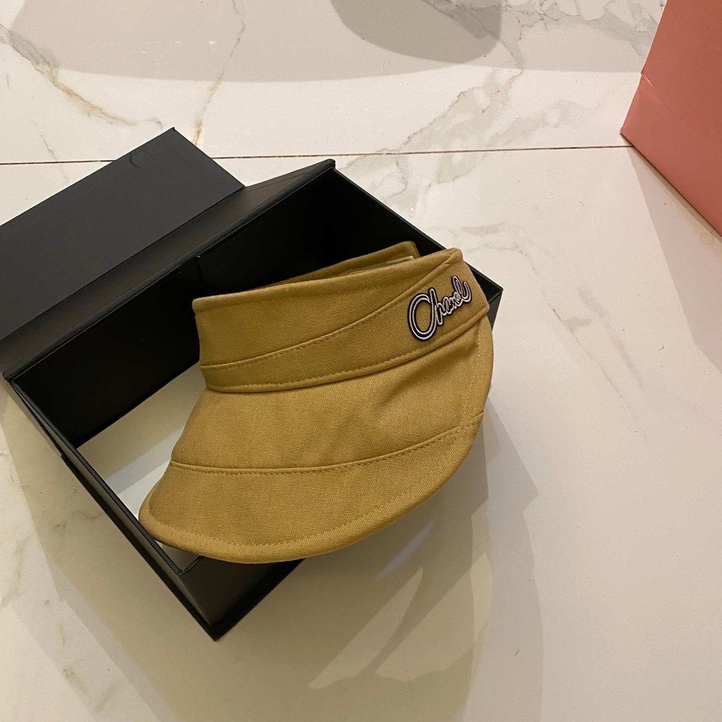 CHANEL Cotton Linen Open-top Hat