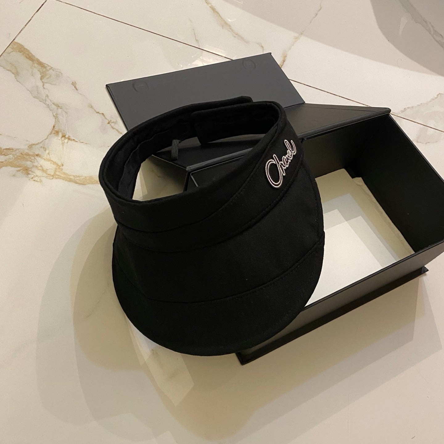 CHANEL Cotton Linen Open-top Hat